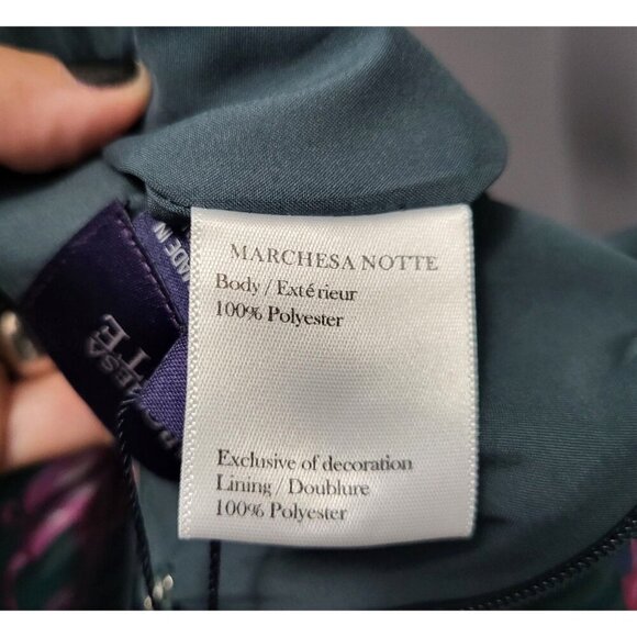 MARCHESA NOTTE Floral Tiered Fit & Flare Dress - Picture 11 of 14